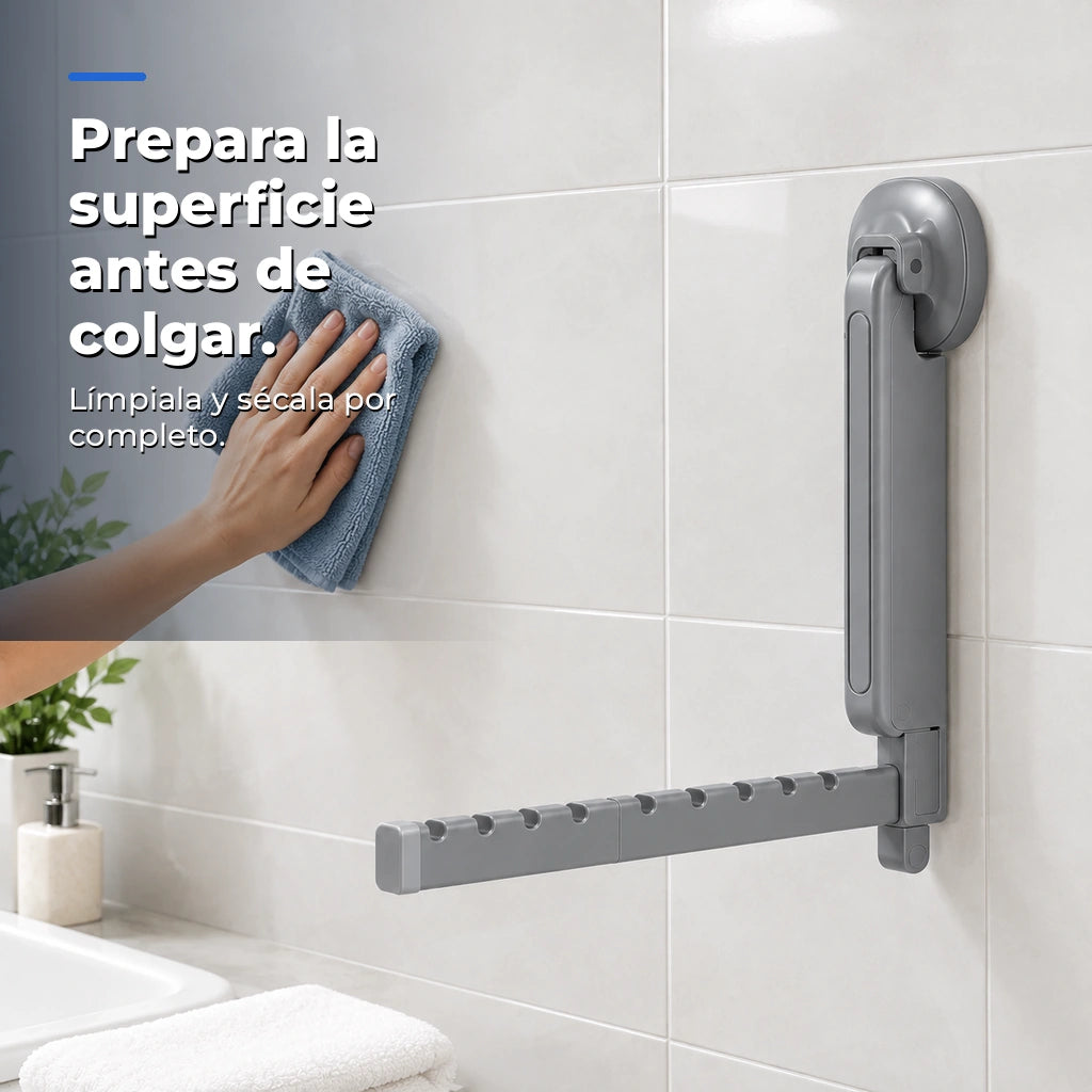 Tendedero plegable con ventosa — imagen informativa 09