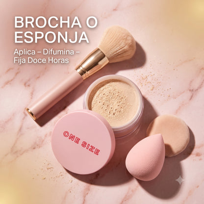 ONE SIZE Polvo Translúcido PEQUEÑO — Difumina Poros y Fija el Maquillaje hasta 12 Horas