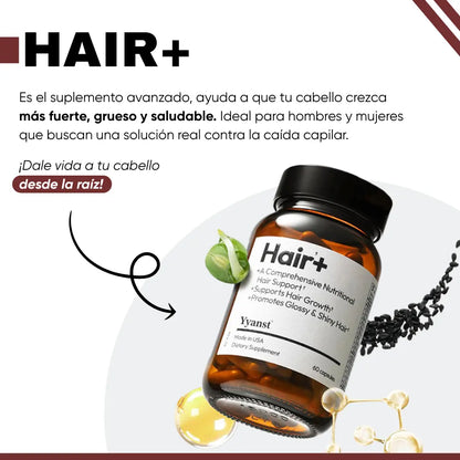 HAIR + Suplemento Capilar — Frena la Caída y Estimula el Crecimiento